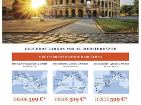 CRUCEROS DE 11 A 13 DÍAS POR EL MEDITERRANEO